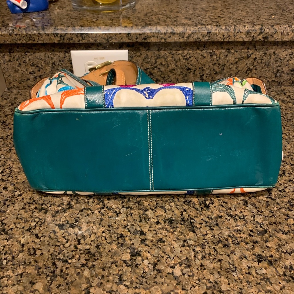 Coach Teal Multi Signature Tote - Picture 6 of 6